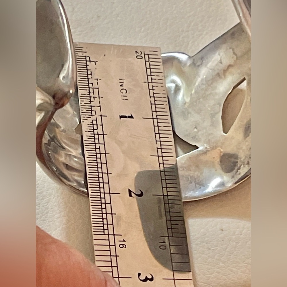VTG Southwest Mexico Sterling Silver Classic Cuff Bangle Bracelet 86 G Sz 7” - Picture 7 of 10